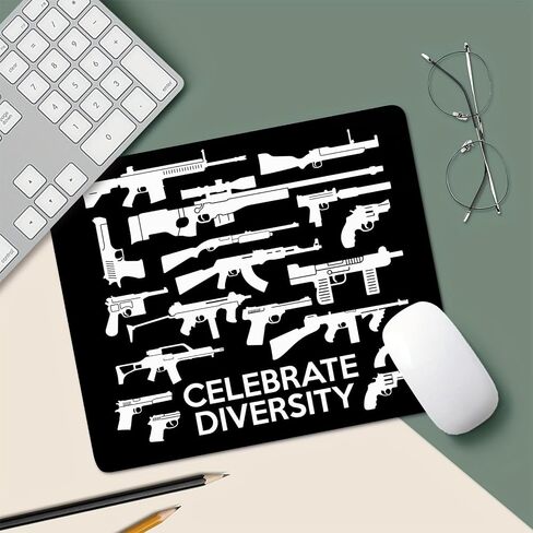 Guns Weapons Rifles Celebrate Diversity Second 2nd Amendment Non-Slip Rubber Mouse Pad Mousepad, 9.5 X 7.9 Inch (240mmX200mmX3mm) in Saudi Arabia