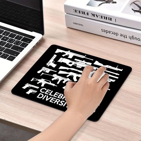 Guns Weapons Rifles Celebrate Diversity Second 2nd Amendment Non-Slip Rubber Mouse Pad Mousepad, 9.5 X 7.9 Inch (240mmX200mmX3mm) in Saudi Arabia