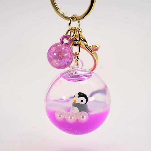 SPEEDYUNI سلسلة مفاتيح على شكل حيوانات بحرية | حامل حلقة مفاتيح على شكل حيوانات البحر السائلة الجمالية العائمة لسحر الحقائب ومفاتيح السيارة in Kuwait