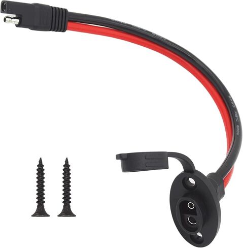 SAE Connector 10AWG 1FT 2-Pack SAE Cable to SAE Power Socket Sidewall Port Waterproof SAE Battery Connector for Motorcycle, Boat, Solar Panel (1FT-2-Pack) in Saudi Arabia
