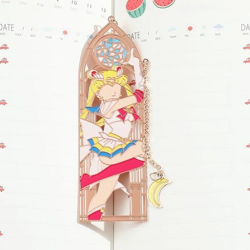 5 Style Anime Magical Girl Book Marks - Metal Bookmarks Gifts for Girls, Anime Fans, Book Lovers Student Men Women, Birthdays, Christmas, Valentine, School Supplies Book Accessory (Green Blue Color) in Kuwait