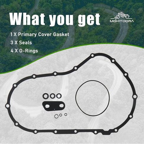 MoKitDora Sportster Primary Gasket Seal O-Ring Complete Kit Compatible with 2004-2020 Iron XL 1200 883 in Saudi Arabia