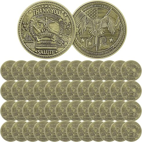 Military Challenge Coins - 20 Pcs Veteran Creed Challenge Coin -Eagle's Tribute Military Coins - Veterans Thank You for Your Service Coin - Bulk Military Appreciation Gift in Saudi Arabia