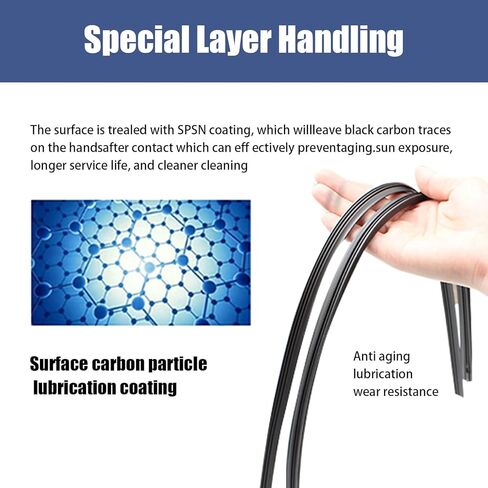 DIY قابل للتعديل سيارة الزجاج الأمامي ممسحة شرائط مطاطية شفرات ممسحة الزجاج الأمامي عبوات 25 بوصة نافذة بدون إطار بدون عظم إدراج شرائط السيليكون اكسسوارات السيارات العالمية (4PCS) in Kuwait