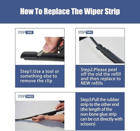 DIY قابل للتعديل سيارة الزجاج الأمامي ممسحة شرائط مطاطية شفرات ممسحة الزجاج الأمامي عبوات 25 بوصة نافذة بدون إطار بدون عظم إدراج شرائط السيليكون اكسسوارات السيارات العالمية (4PCS) in Kuwait