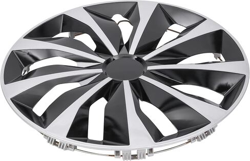 SLTY 16" Automotive Hubcap Wheel Covers Universal Wheel Hub Cover Hub Caps Fits for Most Cars (4 Pack, Black & Silver) in Saudi Arabia