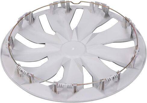 SLTY 16" Automotive Hubcap Wheel Covers Universal Wheel Hub Cover Hub Caps Fits for Most Cars (4 Pack, Black & Silver) in Saudi Arabia