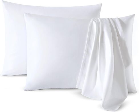 CirclesHome Pillow Cases Standard Size – Sateen Cotton Pillowcases – Soft and Comfortable Pillows Covers – Creates Elegant and Sheen Shine for Your Pillow – Protects from Dust, Dirt, and Stains. in Saudi Arabia