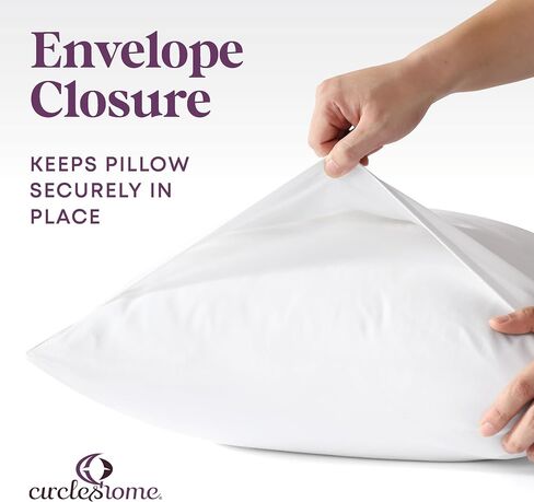 CirclesHome Pillow Cases Standard Size – Sateen Cotton Pillowcases – Soft and Comfortable Pillows Covers – Creates Elegant and Sheen Shine for Your Pillow – Protects from Dust, Dirt, and Stains. in Saudi Arabia