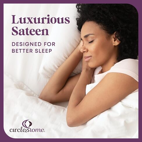 CirclesHome Pillow Cases Standard Size – Sateen Cotton Pillowcases – Soft and Comfortable Pillows Covers – Creates Elegant and Sheen Shine for Your Pillow – Protects from Dust, Dirt, and Stains. in Saudi Arabia