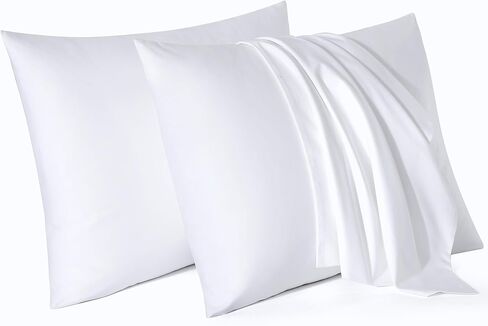 CirclesHome Pillow Cases Standard Size – Sateen Cotton Pillowcases – Soft and Comfortable Pillows Covers – Creates Elegant and Sheen Shine for Your Pillow – Protects from Dust, Dirt, and Stains. in Saudi Arabia