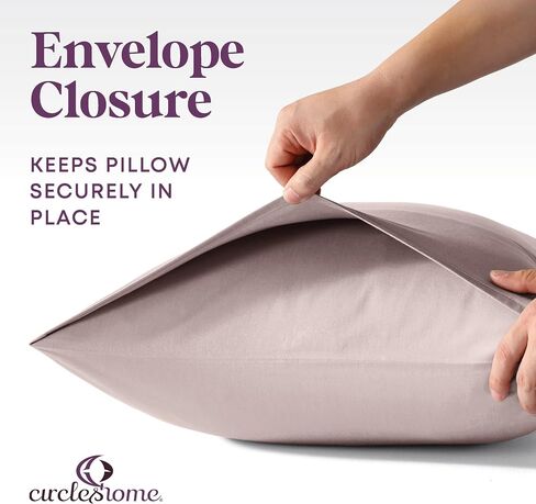 CirclesHome Pillow Cases Standard Size – Sateen Cotton Pillowcases – Soft and Comfortable Pillows Covers – Creates Elegant and Sheen Shine for Your Pillow – Protects from Dust, Dirt, and Stains. in Saudi Arabia