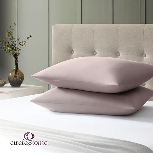 CirclesHome Pillow Cases Standard Size – Sateen Cotton Pillowcases – Soft and Comfortable Pillows Covers – Creates Elegant and Sheen Shine for Your Pillow – Protects from Dust, Dirt, and Stains. in Saudi Arabia