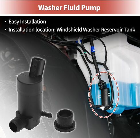 ACROPIX Windshield Washer Pump W/Grommet Windshield Washer Fluid Pump Fit for Ford Mondeo 2003-2015 Windshield Wiper Pump No.1S7117K624DD - Pack of 1 in Saudi Arabia