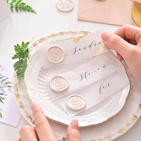 UNIQOOO Wax Seal Stickers - with Love Wedding Invitation Envelope Seal Stickers, 100 Pcs Self- Adhesive Dusty Blue Stickers, Perfect for Invitaion, Envelopes, Engagement Ceremony in Saudi Arabia