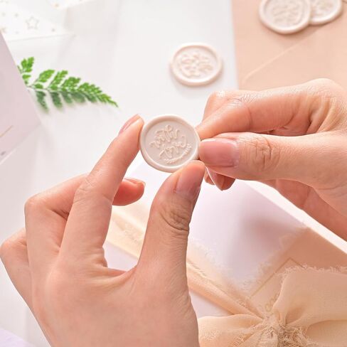 UNIQOOO Wax Seal Stickers - with Love Wedding Invitation Envelope Seal Stickers, 100 Pcs Self- Adhesive Dusty Blue Stickers, Perfect for Invitaion, Envelopes, Engagement Ceremony in Saudi Arabia