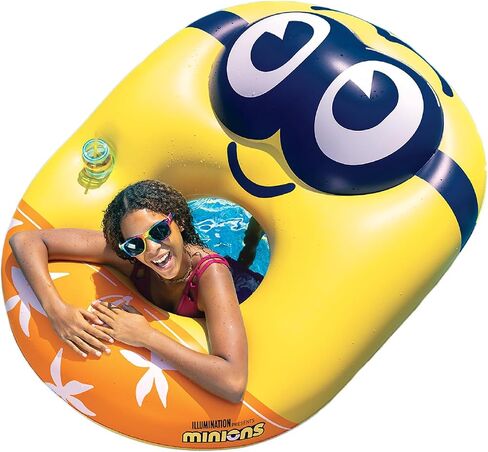 BigMouth Giant Minions Inflatable Pool Float, Inflatable Despicable Me 4 Swim Tube Floatie, Licensed Minions Movie Merchandise & Pool Party Supplies in Saudi Arabia
