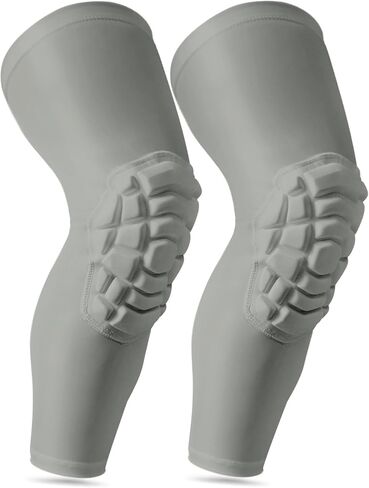 Knee Pads Compression Leg Sleeve Wrestling Volleyball Football Knee Pads, Knee Compression Sleeve for Youth Adult, 1 pair of Knee Sleeves ((#1) White-2pcs,XXLarge) in Saudi Arabia