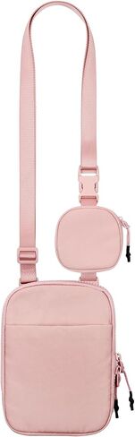 Niumike حقيبة كروس صغيرة حقيبة بحزام قابل للتعديل مع الحقيبة القابلة للإزالة محفظة الهاتف الخليوي النايلون للنساء السفر تجريب المشي لمسافات طويلة in Kuwait