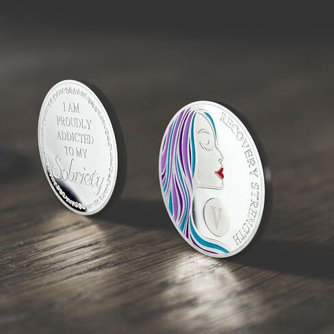 CHURYUML 13 Year Sobriety Coin A Sober Woman Sobriety Chip Sobriety Gifts for Women Alcoholics Anonymous Gifts Sober Medallions AA Coins Recovery Gift Affirmation Token in Saudi Arabia