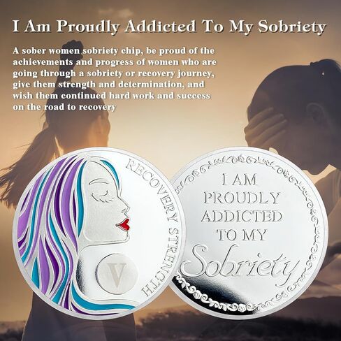 CHURYUML 13 Year Sobriety Coin A Sober Woman Sobriety Chip Sobriety Gifts for Women Alcoholics Anonymous Gifts Sober Medallions AA Coins Recovery Gift Affirmation Token in Saudi Arabia