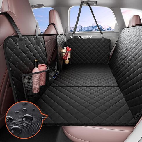 VEVOR Back Seat Extender for Dogs,Dog Hammock for Car Back seat,Dog Car Seat Cover with Hard Bottom Dog Car Seat Bed 52"x24.8",Supports 350lb with Mesh Window and Storage Pocket for Car, SUV in Saudi Arabia