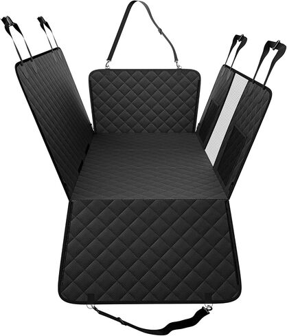 VEVOR Back Seat Extender for Dogs,Dog Hammock for Car Back seat,Dog Car Seat Cover with Hard Bottom Dog Car Seat Bed 52"x24.8",Supports 350lb with Mesh Window and Storage Pocket for Car, SUV in Saudi Arabia