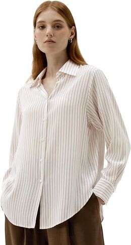 LilySilk SOS Silk Blouse Oversized Pure Silk Shirt Women Long Sleeve Button Up Ladies Silk Top Elegant Office Luxury in Saudi Arabia