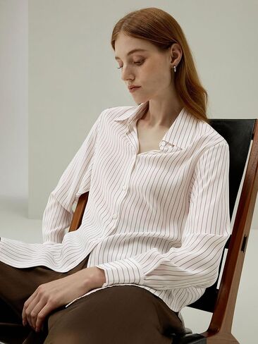 LilySilk SOS Silk Blouse Oversized Pure Silk Shirt Women Long Sleeve Button Up Ladies Silk Top Elegant Office Luxury in Saudi Arabia