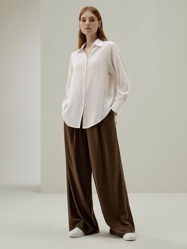 LilySilk SOS Silk Blouse Oversized Pure Silk Shirt Women Long Sleeve Button Up Ladies Silk Top Elegant Office Luxury in Saudi Arabia