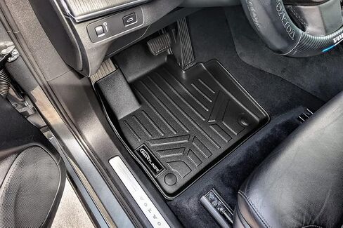 SMARTLINER Floor Mats 3 Rows and Cargo Liner Behind 3rd Row Set Black for 2016-2025 Volvo XC90 - No Plug-in Hybrid Models in Saudi Arabia