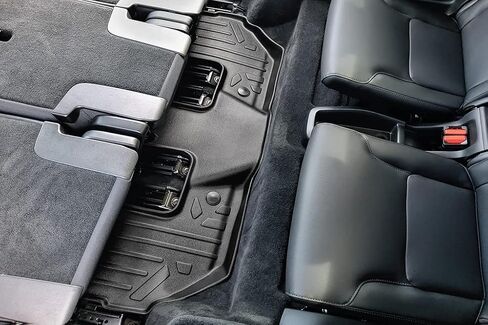 SMARTLINER Floor Mats 3 Rows and Cargo Liner Behind 3rd Row Set Black for 2016-2025 Volvo XC90 - No Plug-in Hybrid Models in Saudi Arabia