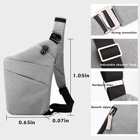 Anti Theft Travel Bag for Women, Travel Purses Anti Theft Crossbody, Slim Sling Crossbody with Adjustable Strap Crossbody Chest Bag in Saudi Arabia
