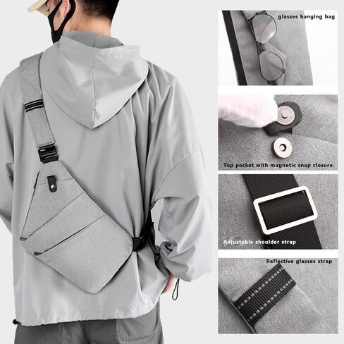 Anti Theft Travel Bag for Women, Travel Purses Anti Theft Crossbody, Slim Sling Crossbody with Adjustable Strap Crossbody Chest Bag in Saudi Arabia