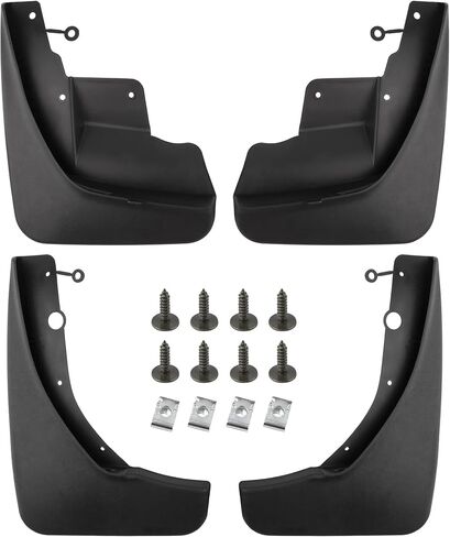 BOXI (Set of 4) Front and Rear Side Mud Flaps Splash Guards Mudflaps Fits for Jeep Grand Cherokee WK2 2011 2012 2013 2014 2015 2016 2017 2018 2019 2020 2021 | Replaces OE# 82212019AD 82212020AD in Saudi Arabia