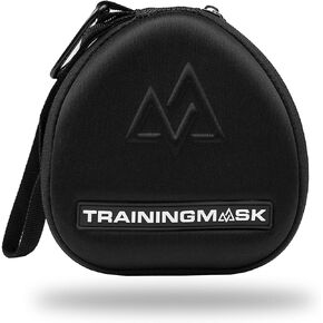 Training Mask Hard Carry Case with Quick Zip Pouch - Internal Soft webbing for Any Workout Mask, Cardio and Endurance Mask, Fitness Mask, Breathing Resistance Mask, Running Mask … (Black)