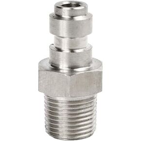 Flylock Universal 8mm 1/8" BSPP Male Thread Stainless Steel Quick-Disconnect Plug Adapter PCP Paintball Charging Fittings
