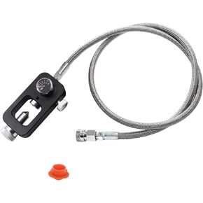 DIN Valve Scuba Adapter, Paintball Scuba Fill Station, HPA Tank Filling Adapter Charging System with 4500 psi PCP Paintball Filling Air Hose,Compatible with Standard K-Valve, J-Valve and H-Valve.