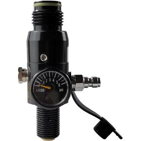 4500Psi Input,800Psi Output,5/8-18UNF Inlet and G1/2-14 Outlet Thread Paintball Air Tank Regulator with Gauge, Durable Aluminum Paintball Marker Regulator, HPA Cylinder Regulator（4500Psi Input