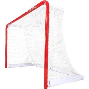 Skywalker Sports Competitive Series 6’ x 4’ Hockey Goal, White/Red (SSHG6400)