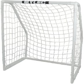 MyLec Hockey Goal for Outdoor Sports, Easy Assembly, Nylon Net, Lightweight & Portable Hockey Net, Sleeve Netting System, Perfect Hockey Gifts, 1 ⅝" Plastic PVC Tubing (White, 4 Pounds)