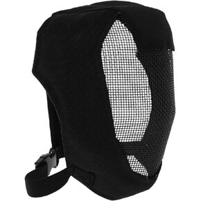 Epee Fencing Helmet: Fencing Face Cover, Fencing Face Guard, Full Face Mesh Mask + Ear Protection Mask, Black Metal Fencing Gear