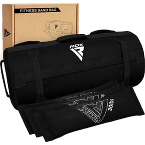 RDX Sandbag for Fitness Weights Training, Unfilled Power Bags with Handles, 5-200 LBs Adjustable Weighted Slam Bag for Strength Powerlifting Running Heavy Workout Home Gym Exercise, Sold AS UNFILLED