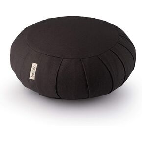 Meditation Cushion | CLASSIC Zafu Meditation Cushion with Removable Washable Cover | Certified Organic Cotton Meditation Cushions | Buckwheat Hulls Cushion Meditation Pillow