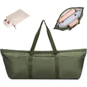 sportsnew Large Yoga Mat Bag with Shoes Bag and Wet Compartment Ladies Pilates Gym Bag with Yoga Mat Holder Yoga Bag with Adjustable Mat Strap for Women Men