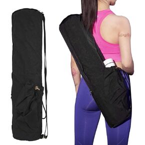 EnjoyActive Yoga Mat Bag | Premium, Waterproof, Multi Pockets, Adjustable Strap | 2 size for 1/4" or 1/2" Thick Yoga Mat Carrier | Perfect Yoga Bag to Gym Class Beach Park Travel for Women & Men