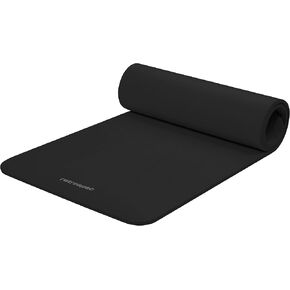 Retrospec Solana Yoga Mat 1/2" Thick w/Nylon Strap for Men & Women - Non Slip Excercise Mat for Yoga, Pilates, Stretching, Floor & Fitness Workouts, Black in Kuwait