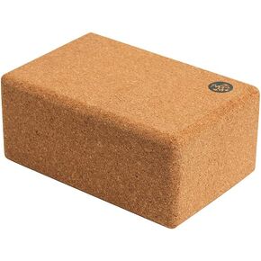 Manduka Yoga Cork Block - Yoga Prop and Accessory, Good for Travel, Comfortable Edges, Lightweight, Extra Firm Cork