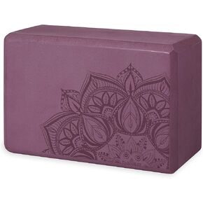 Gaiam Yoga Block - Supportive Latex-Free EVA Foam Soft Non-Slip Surface for Yoga, Pilates, Meditation (Athenian Blush) (05-64086)