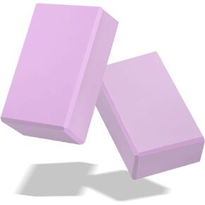 Yoga Block, Yoga Bricks Supportive Latex-Free EVA Foam, Soft Non-Slip Exercise Blocks, Yoga Accessories for Pilates, Meditation, Balance, Stretching and Deep Poses